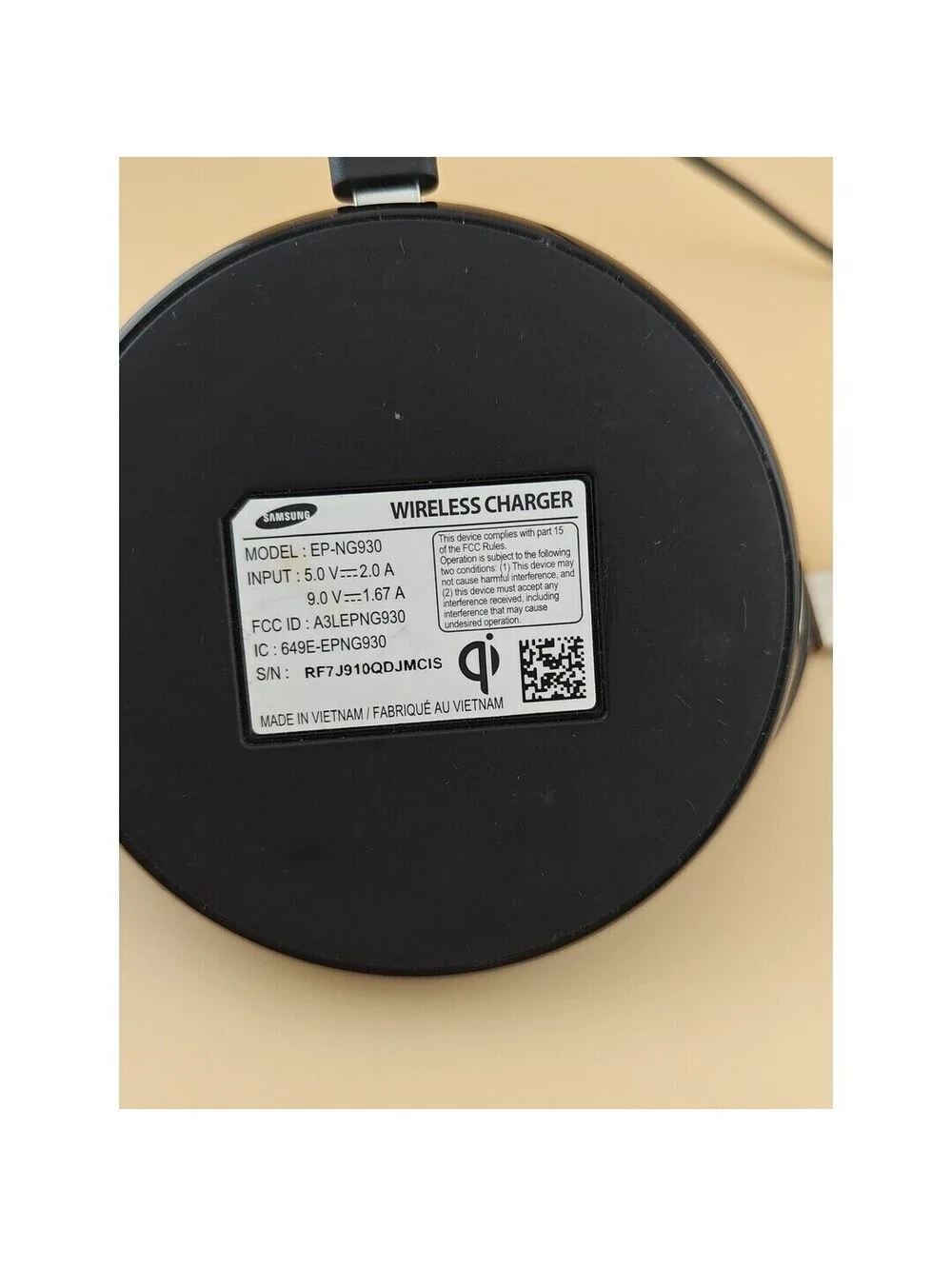 Samsung EP-NG930 Qi Fast Charge Wireless Charging Stand Glossy Black
